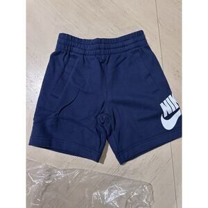 Boys Blue Nike Shorts Cotton Drawstring Size Small